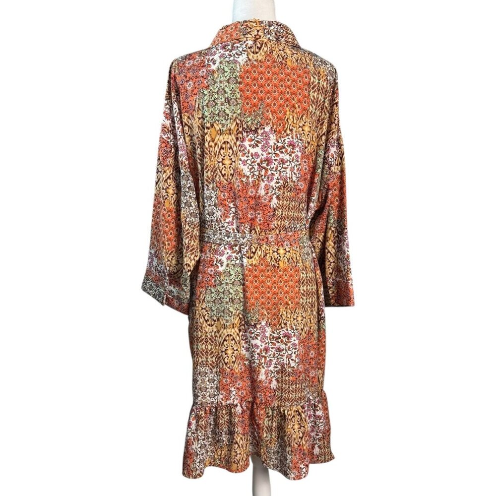 Cato Patchwork Belted Multicolor Dress Three-Quar… - image 7